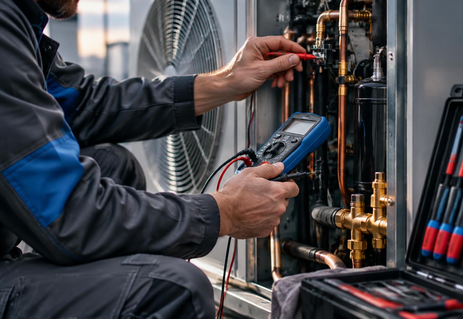 Diagnóstico técnico de um equipamento de refrigeração com multímetro